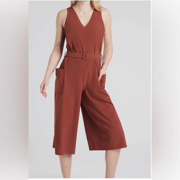 Athleta Pants - Athleta Sarasota Jumpsuit — Autumn Red / Rust — Size Large